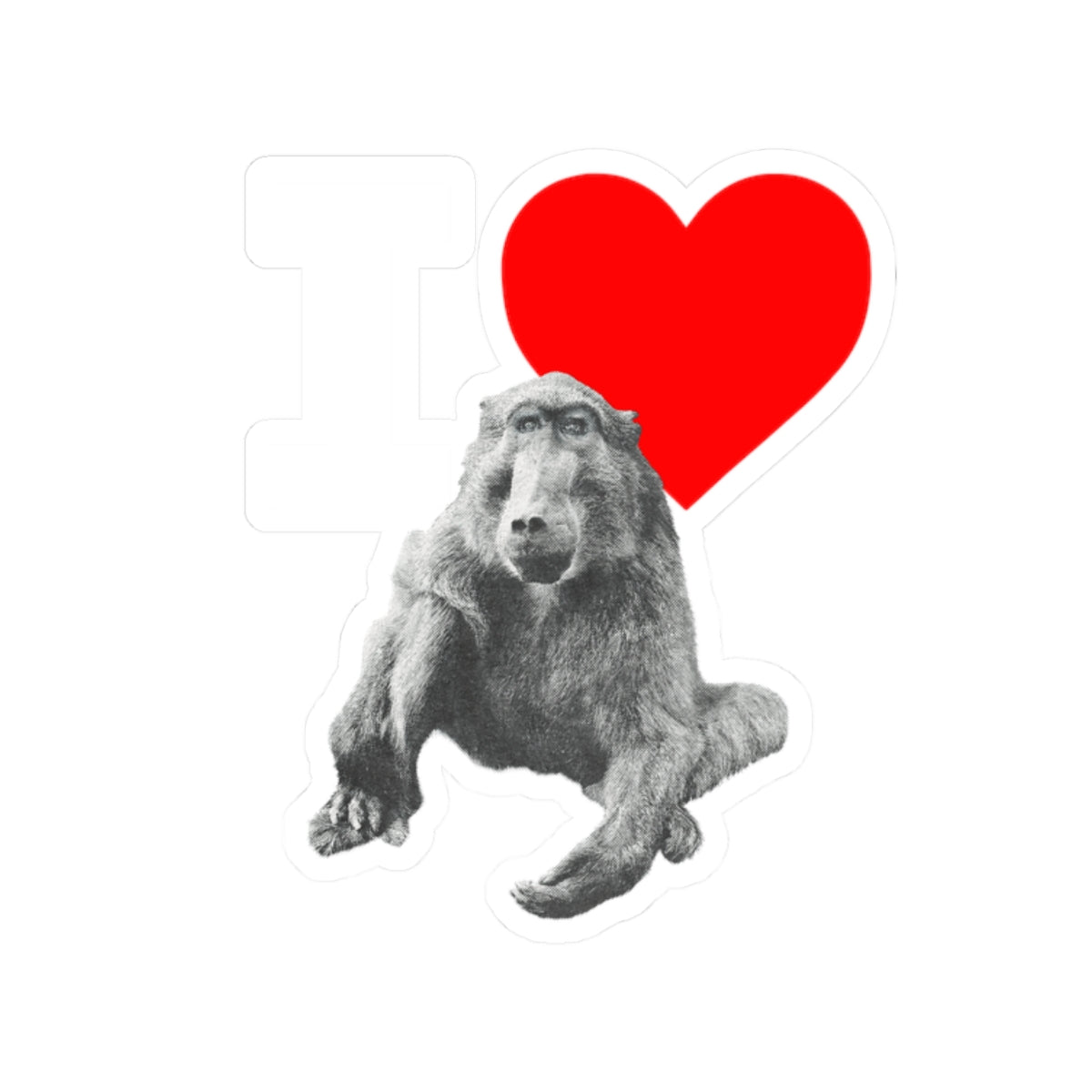 I Love Cindy Vinyl Sticker - White I