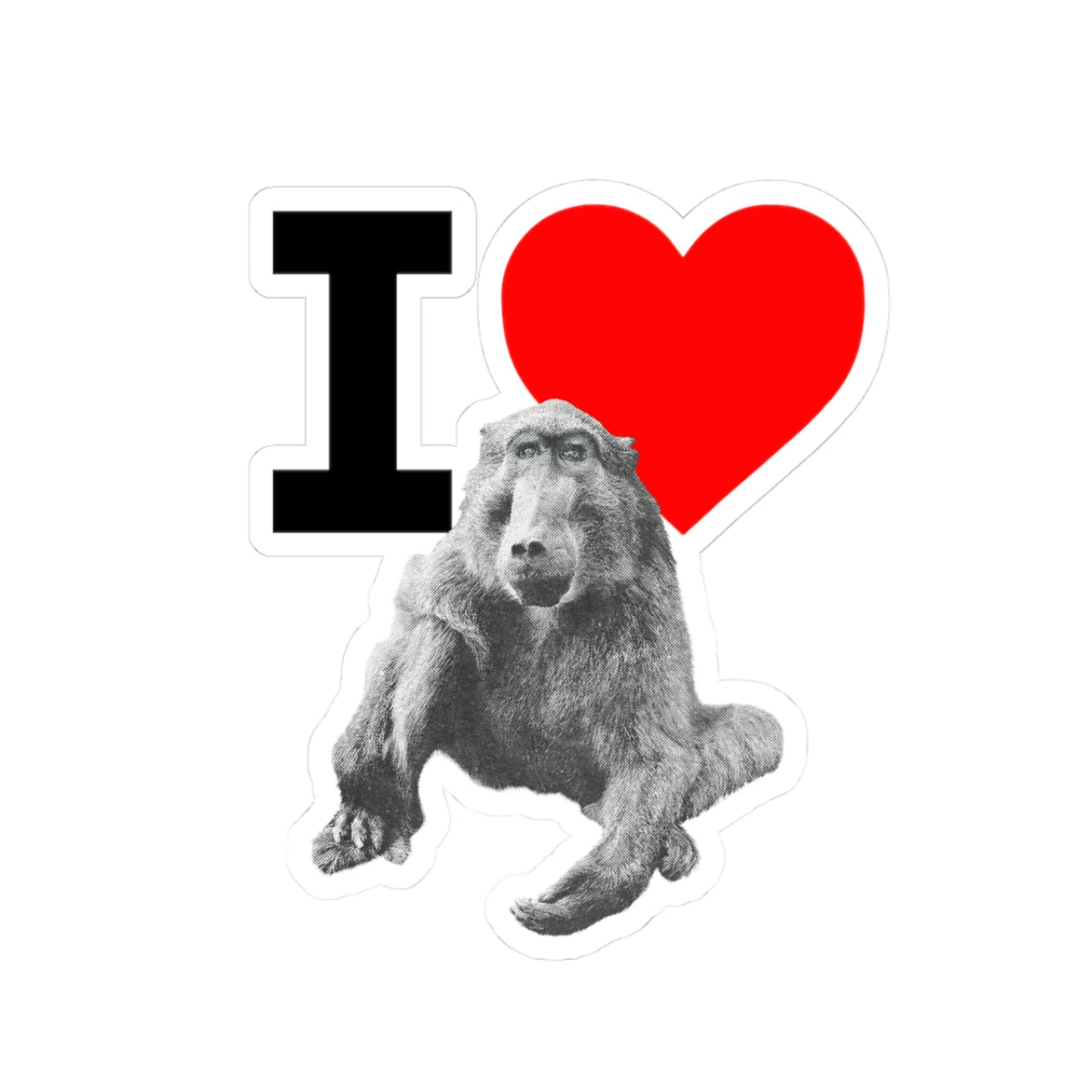 I Love Cindy Vinyl Sticker - Black I