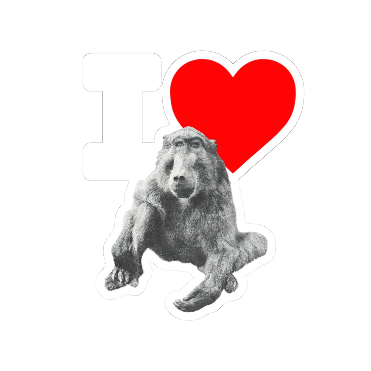 I Love Cindy Vinyl Sticker - White I