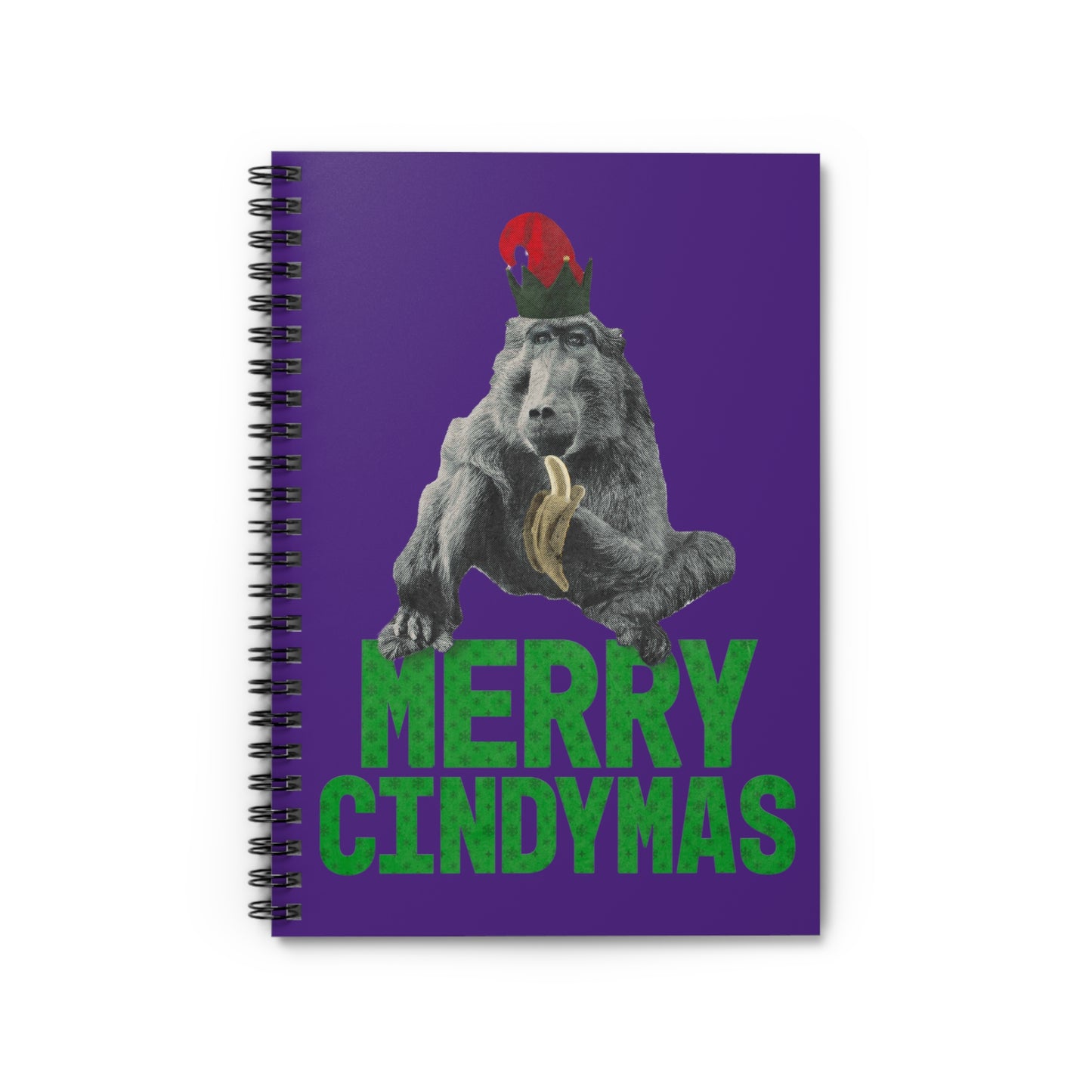 Merry Cindymas Notebook - Purple with Elf Hat