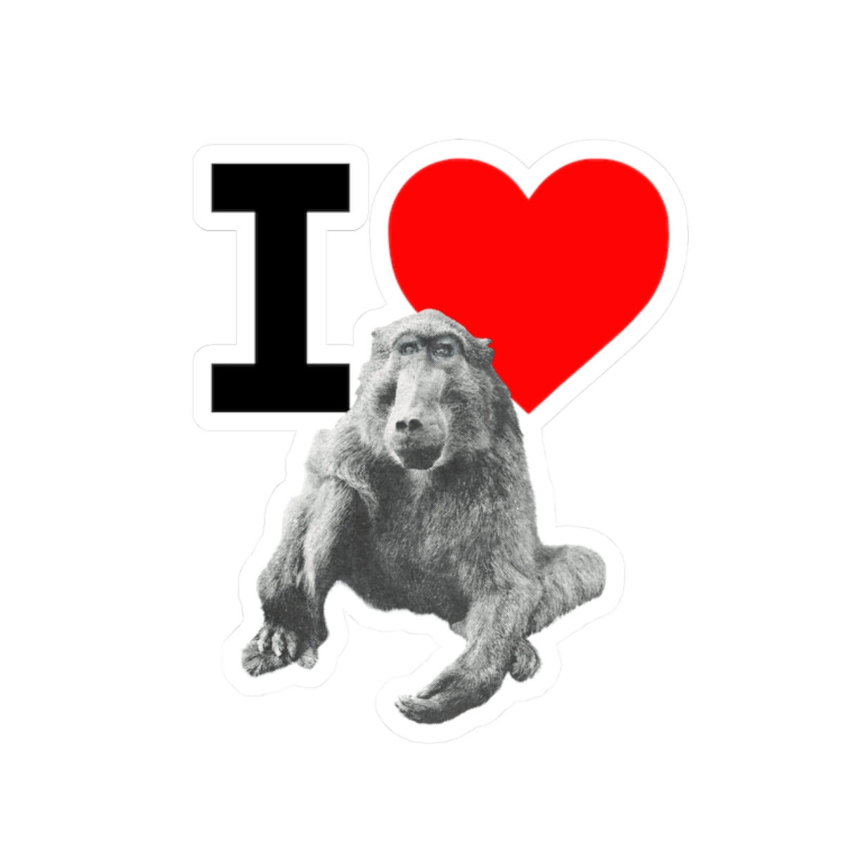 I Love Cindy Vinyl Sticker - Black I