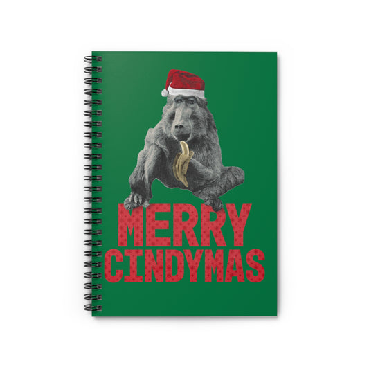 Merry Cindymas Notebook - Green with Santa Hat