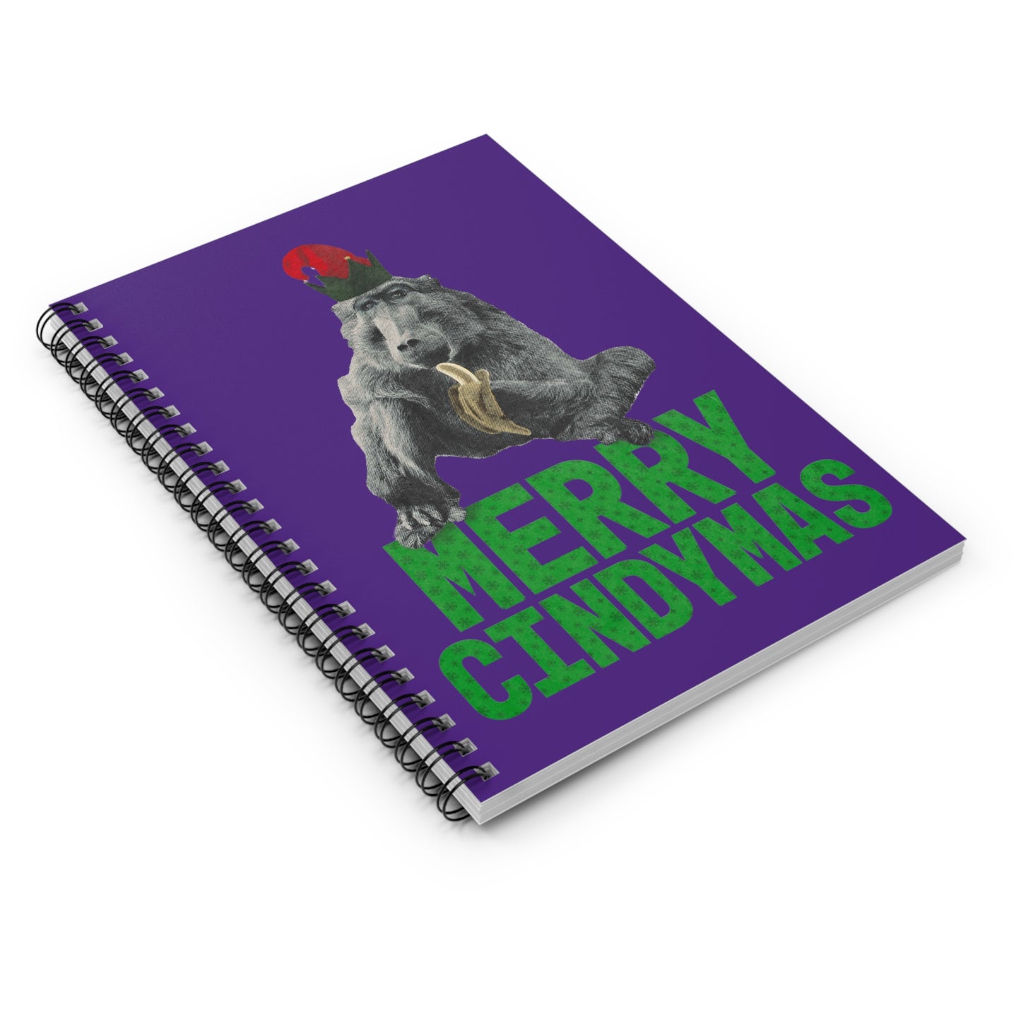 Merry Cindymas Notebook - Purple with Elf Hat