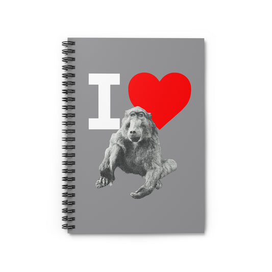 I Love Cindy Notebook - Grey
