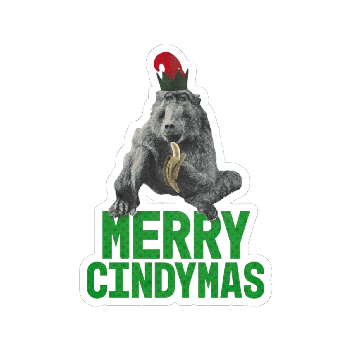 Merry Cindymas Vinyl Sticker- Elf Hat