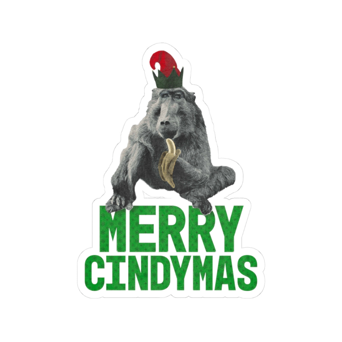 Merry Cindymas Vinyl Sticker- Elf Hat