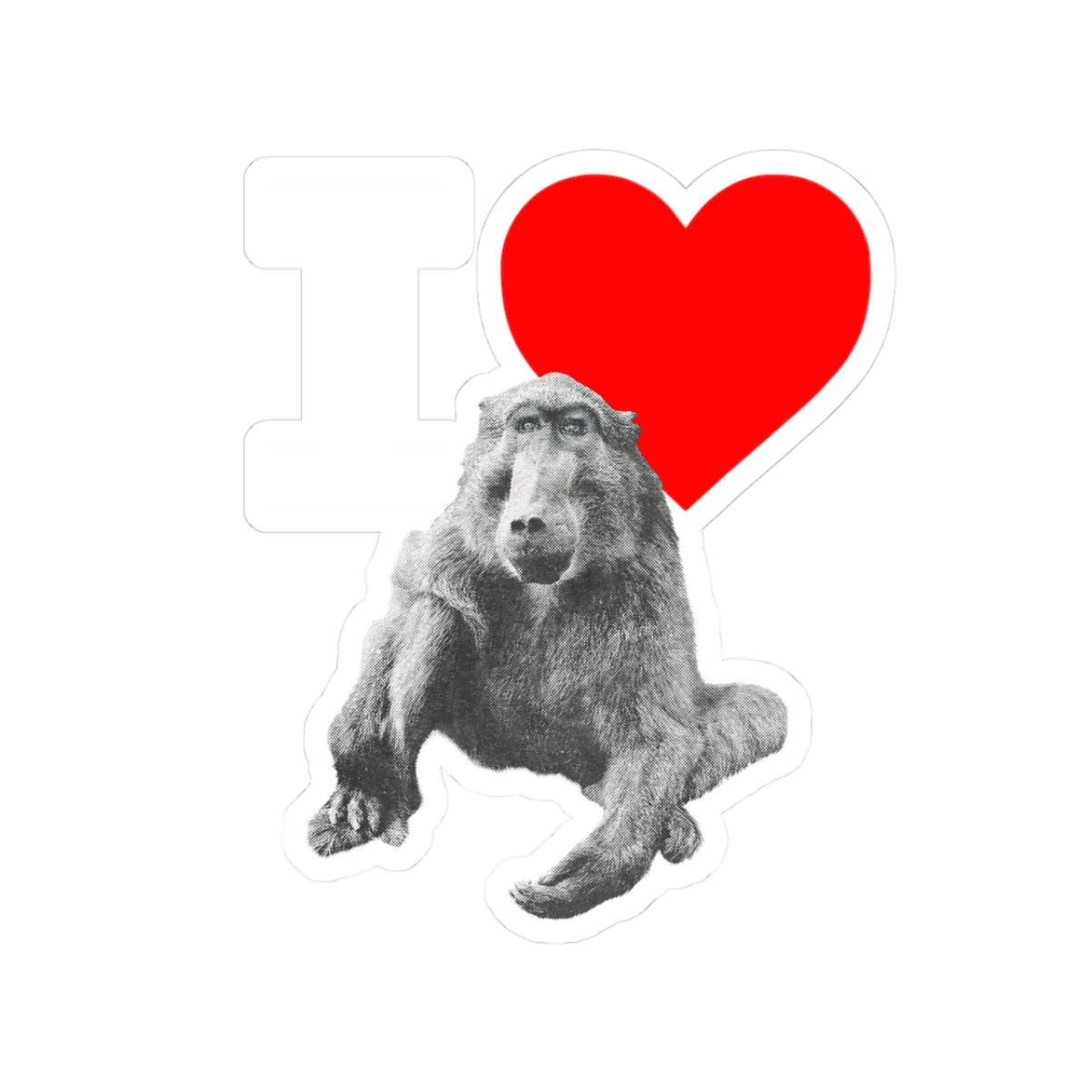 I Love Cindy Vinyl Sticker - White I